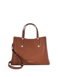 Dune London Dorry Recycled Synthetic Tote Bag, Black, Tan