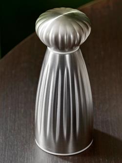 Robert Welch Palm Satin Medium Salt Mill, Stainless Steel - view 2, Stainless Steel