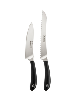 Robert Welch Signature Essential 16cm Cook's Knife and 22cm Bread Knife Set, 2 Piece, Stainless Steel