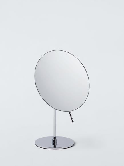 John Lewis Elegance Magnifying Mirror, Brushed Brass, Chrome