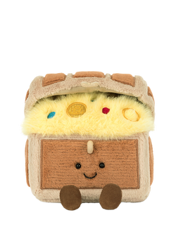 Jellycat Amuseables Treasure Chest Soft Toy - view 2, Brown Multi