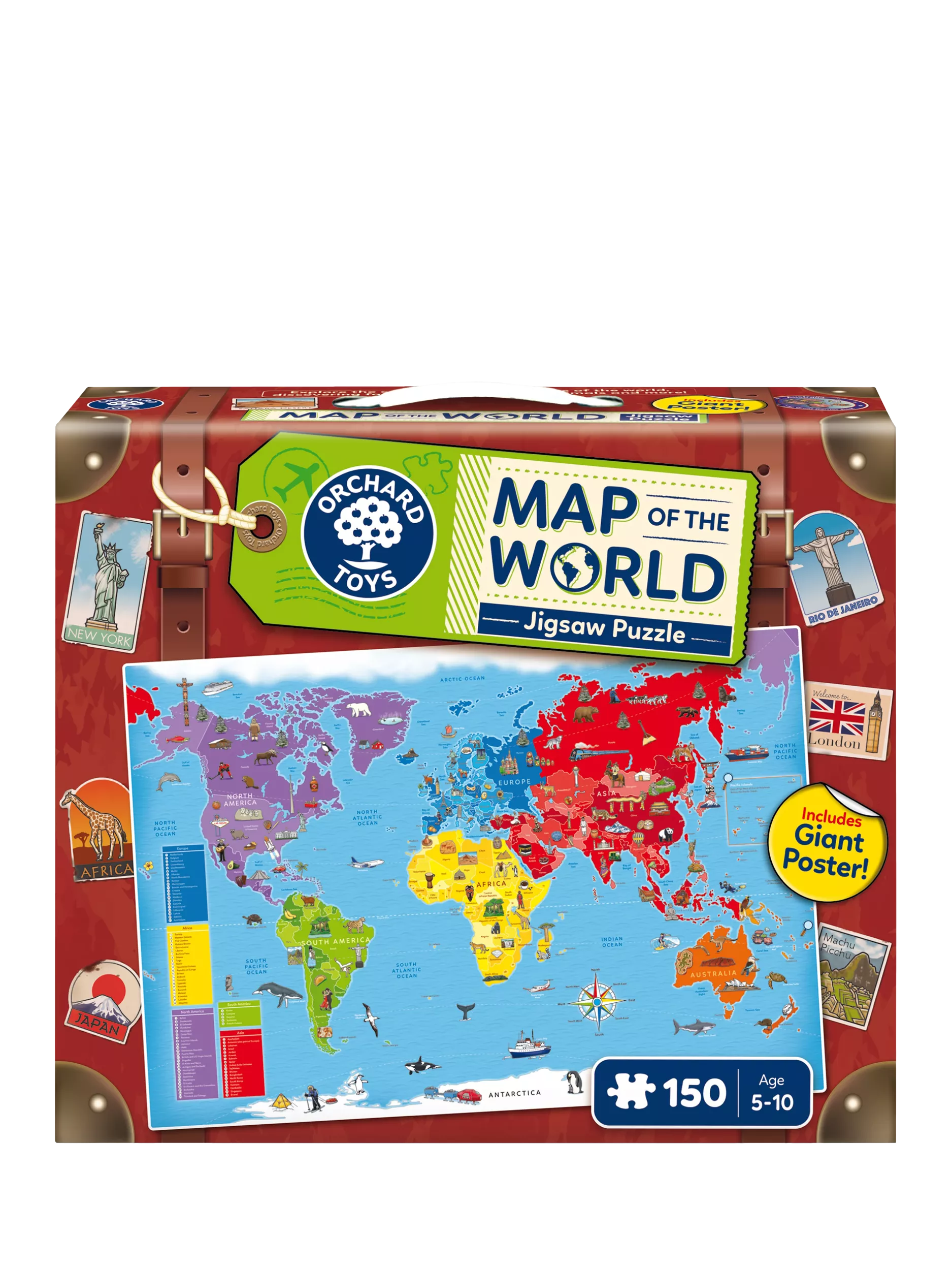 Orchard Toys Map of World Jigsaw Puzzle, 150 Pieces