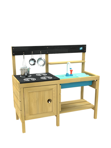 TP Toys Junior Chef Wooden Mud Kitchen, Multi