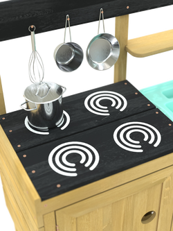 TP Toys Junior Chef Wooden Mud Kitchen - view 2, Multi