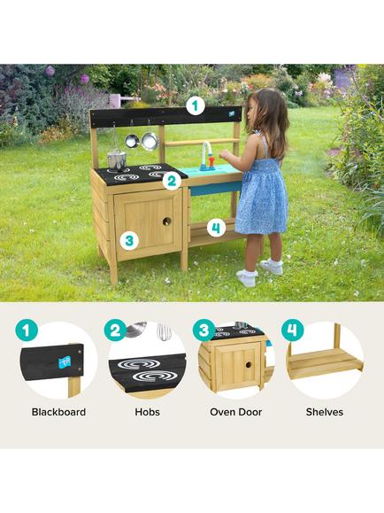 TP Toys Junior Chef Wooden Mud Kitchen - view 2, Multi