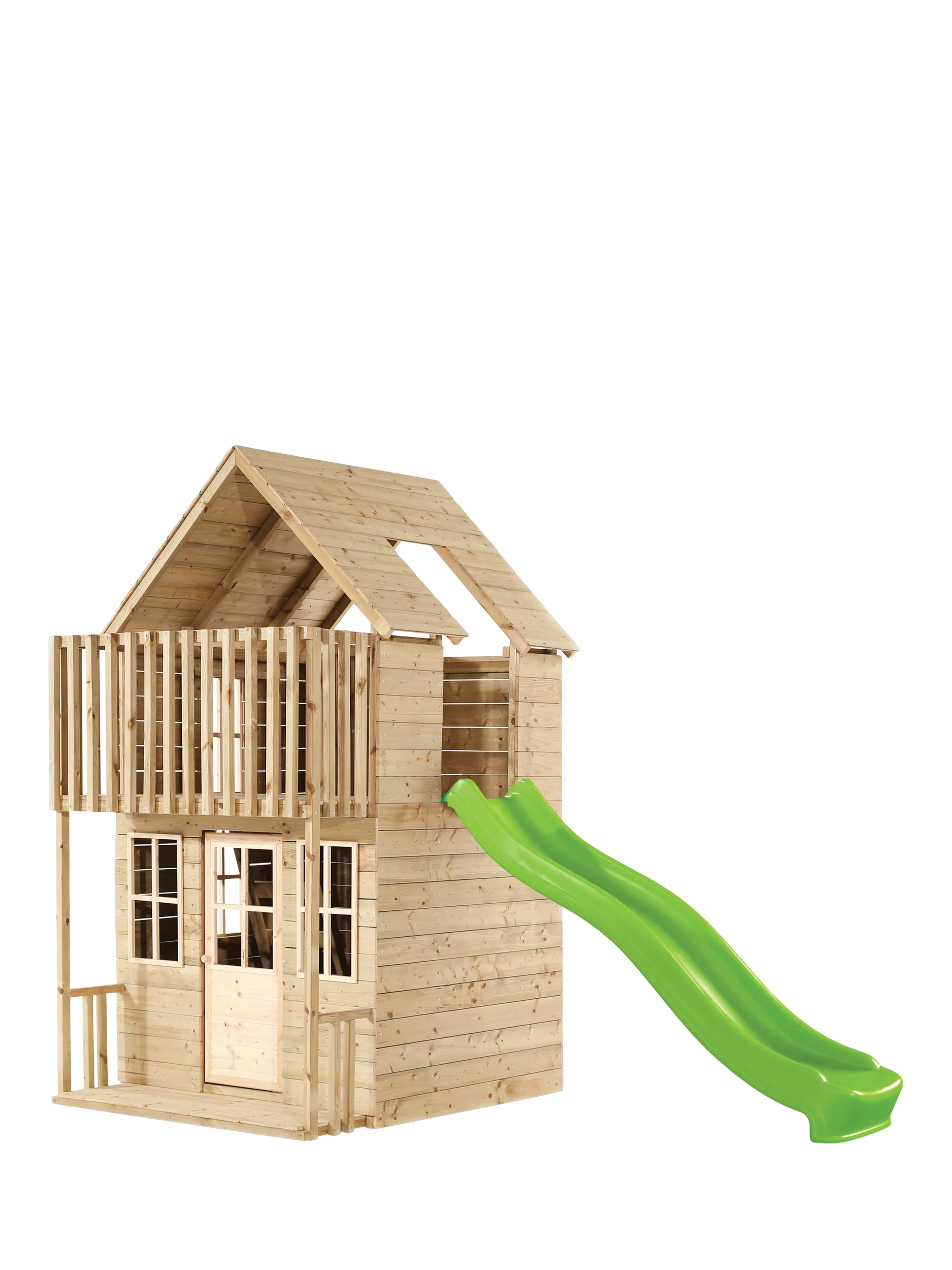 TP Toys Skye 2 Storey Wooden Playhouse with Wavy Slide