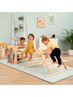 TP Toys Active Tots Wooden Climbing Triangle, Cube and Slide Set - view 2, Multi