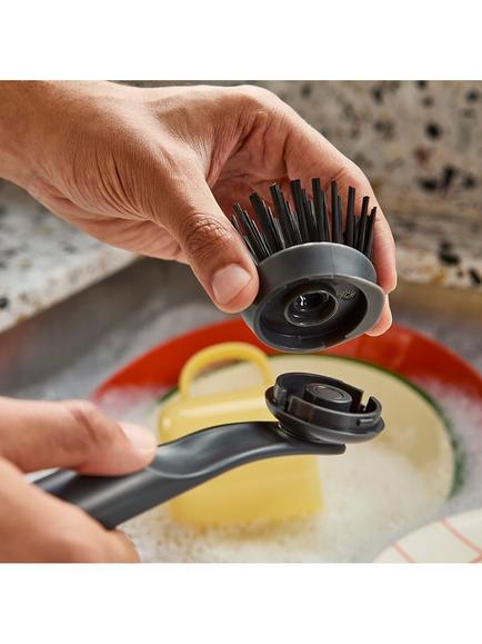 Joseph Joseph SinkTech Washing-Up Brush Replacement Heads, Pack of 2 - view 2, Graphite