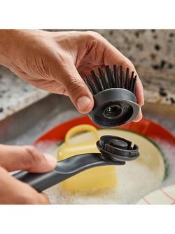 Joseph Joseph SinkTech Washing Up Brush with Replacement Head, Graphite - view 2, Graphite