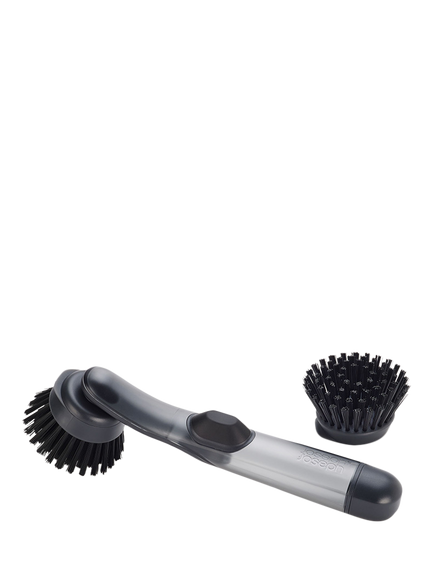 Joseph Joseph SinkTech Refillable Soap Dispensing Brush and Replacement Head, Graphite, Clear