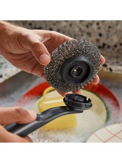 Joseph Joseph SinkTech Replacement Steel Scourer Heads, Pack of 2 - view 2, Graphite