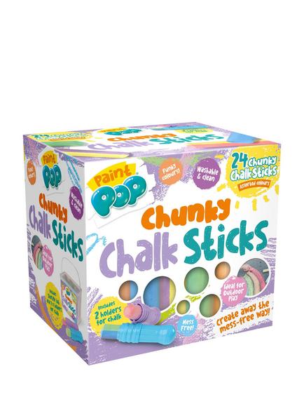 Paint Pop Chunky Chalk Sticks, Pack of 24, Multi