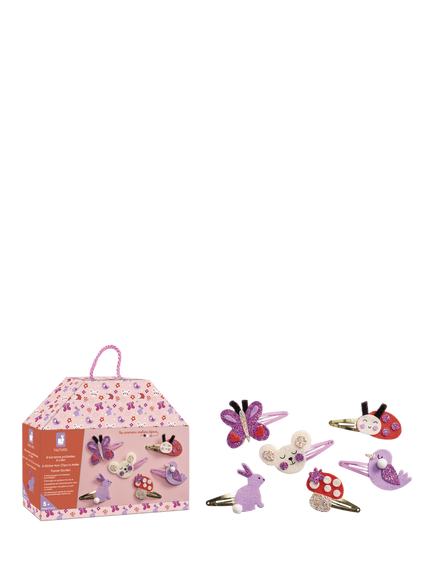 Janod Kids' Flower Garden Hair Clips Craft Kit, Multi