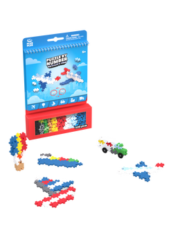 Plus-Plus Puzzle by Number Transportation Activity Pad, 125 Pieces, Multi