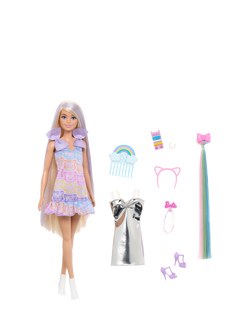 Barbie Fun & Fancy Hair Play Doll - view 2, Multi
