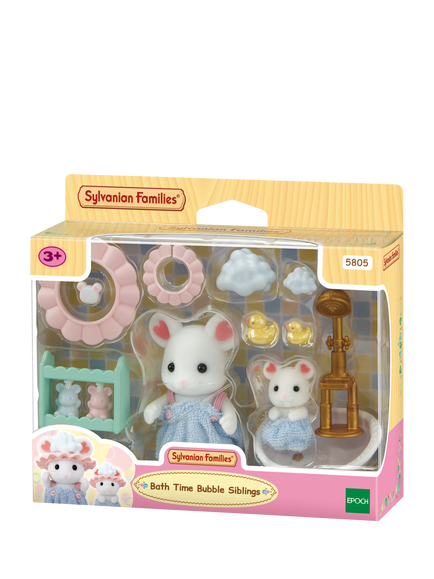 Sylvanian Families Bath Time Bubble Siblings, Multi