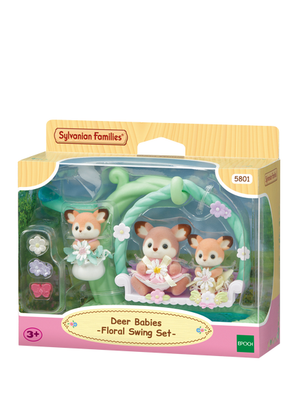 Sylvanian Families Deer Babies Swing Set, Multi