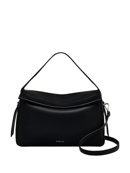 Radley De Beauvoir Leather Medium Zip Top Grab Bag, Black