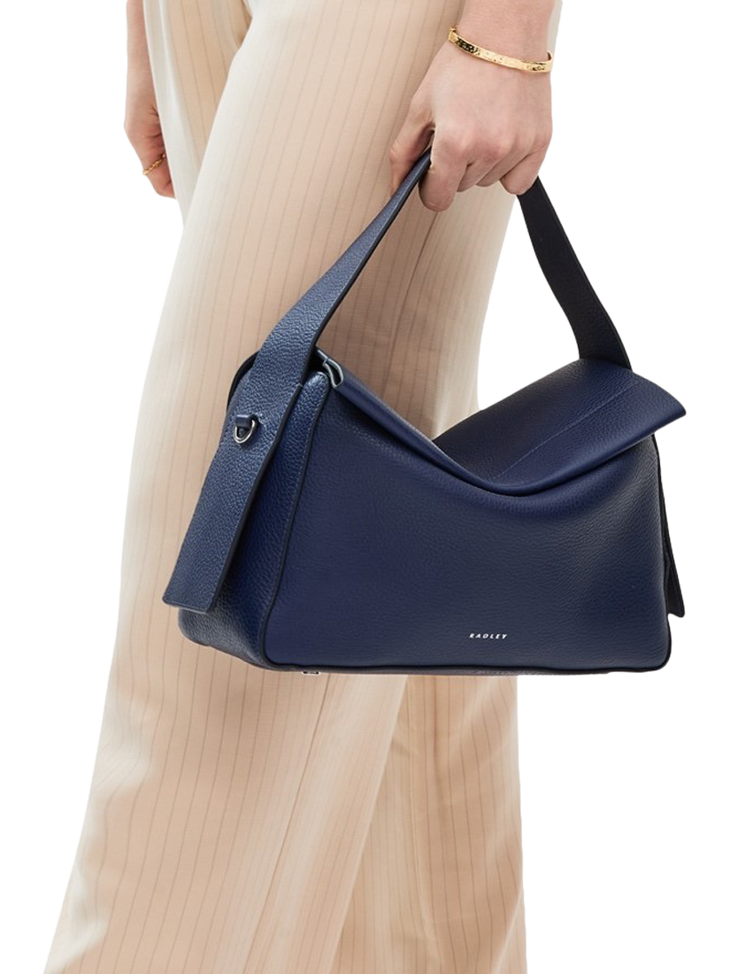 Product image 5 of 7, which shows Radley De Beauvoir Leather Medium Zip-Top Grab Bag, Evenfall