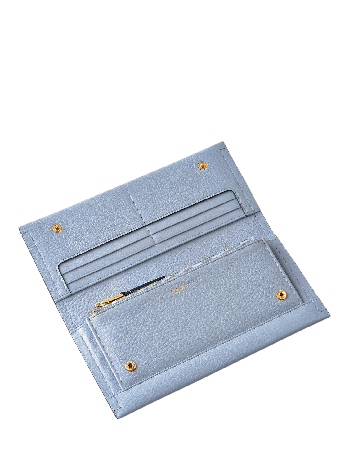 Product image 3 of 4, which shows Radley Oak Street Leather Bifold Purse, Smoke Blue