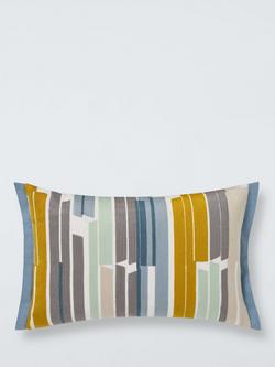 John Lewis Ingrid Striped Cushion, White/Multi, White Multi