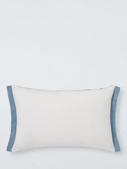 John Lewis Ingrid Striped Cushion, White/Multi - view 2, White Multi