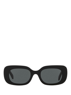 Celine CL000476 Women's Rectangular Sunglasses, Black/Grey - view 2, Black/Grey