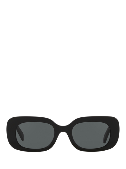 Celine CL000476 Women's Rectangular Sunglasses, Black/Grey - view 2, Black/Grey