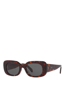 Celine CL000476 Women's Rectangular Sunglasses, Tortoise/Grey, Tortoise/Grey