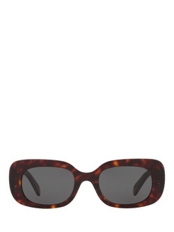 Celine CL000476 Women's Rectangular Sunglasses, Tortoise/Grey - view 2, Tortoise/Grey
