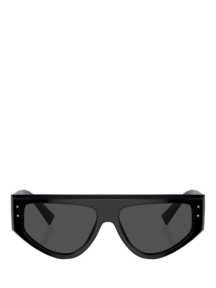 Dolce & Gabbana DG4461 Men's Irregular Sunglasses, Black - view 2, Black