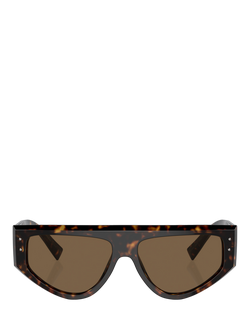 Dolce & Gabbana DG4461 Men's Irregular Sunglasses, Black - view 2, Havana/Brown