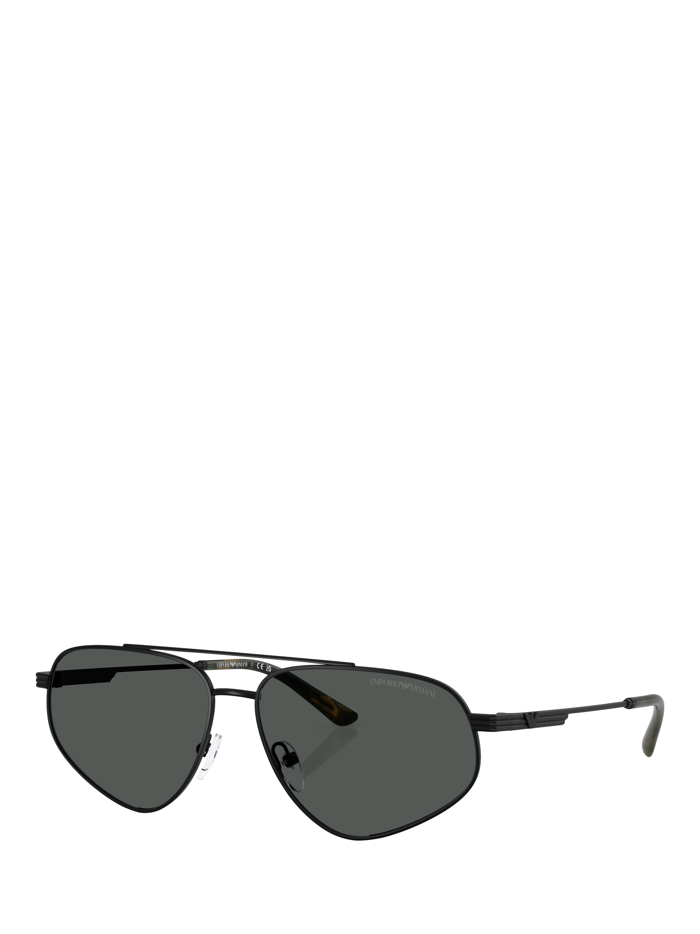 Product image 1 of 5, which shows Emporio Armani EA2156 Men's Irregular Sunglasses, Matte Black