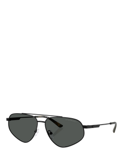 Emporio Armani EA2156 Men's Irregular Sunglasses, Matte Black, Matte Black