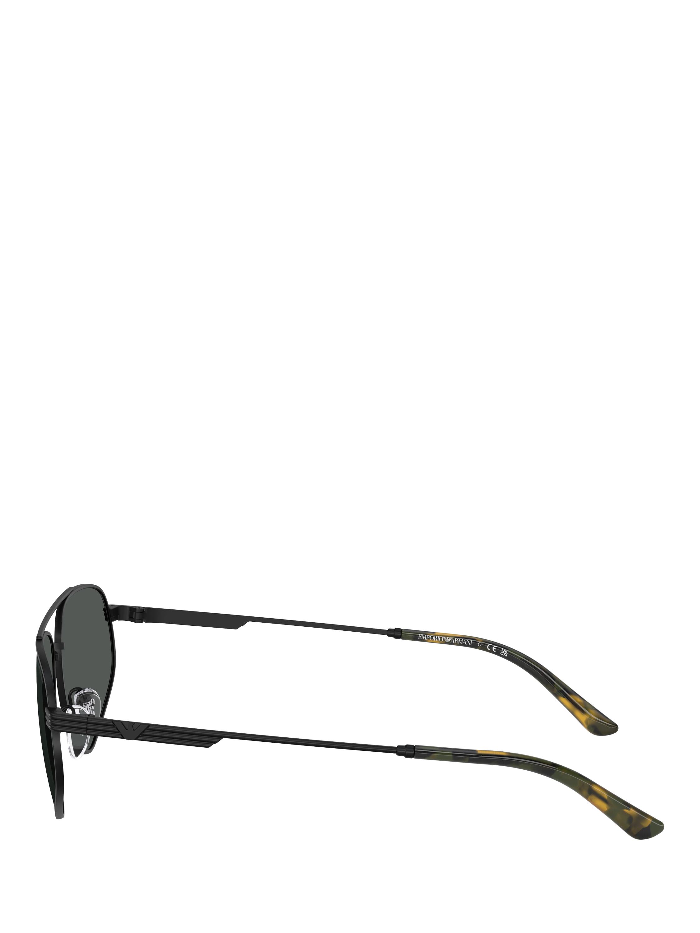 Product image 3 of 5, which shows Emporio Armani EA2156 Men's Irregular Sunglasses, Matte Black