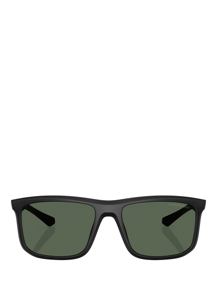 Emporio Armani EA4234U Men's Square Sunglasses, Matte Black - view 2, Matte Black
