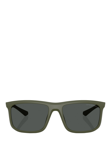 Emporio Armani EA4234U Men's Square Sunglasses, Matte Green - view 2, Matte Green