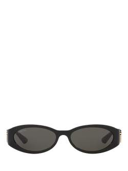 Gucci GC002278 Women's Oval Sunglasses, Black - view 2, Black