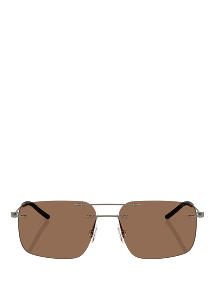Moncler ME4003 Unisex Rectangular Sunglasses, Matte Anthracite - view 2, Matte Anthracite