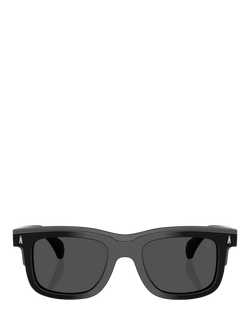 Moncler ME6004 Unisex D-Frame Sunglasses - view 2, Shiny Black/Black