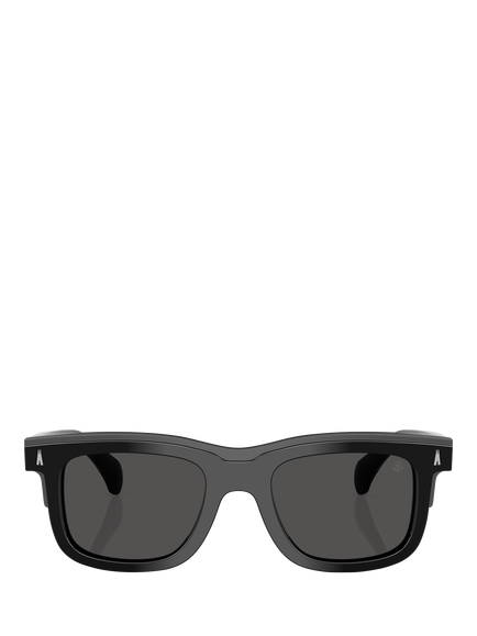 Moncler ME6004 Unisex D-Frame Sunglasses - view 2, Shiny Black/Black
