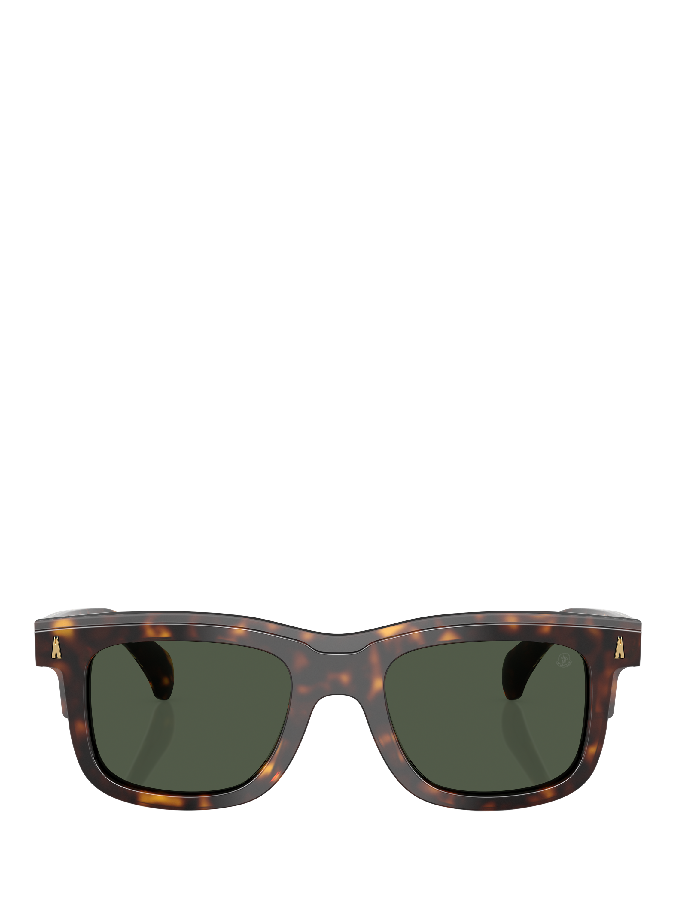 Product image 2 of 5, which shows Moncler ME6004 Unisex D-Frame Sunglasses, Brown Tortoise/Green