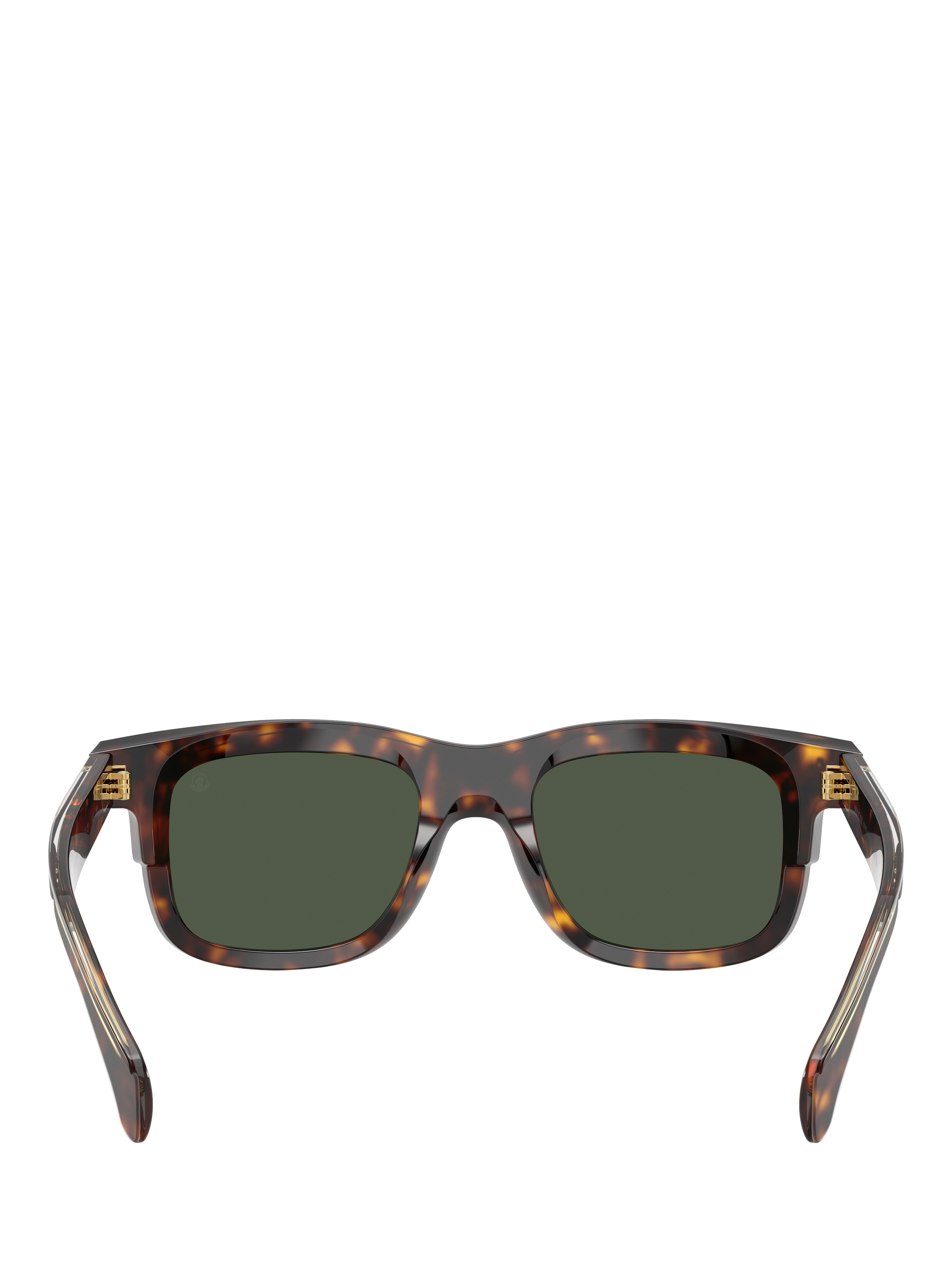 Product image 4 of 5, which shows Moncler ME6004 Unisex D-Frame Sunglasses, Brown Tortoise/Green