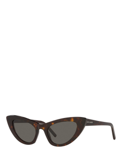 Yves Saint Laurent YS000090 Women's Cat's Eye Sunglasses, Tortoise/Grey, Tortoise/Grey