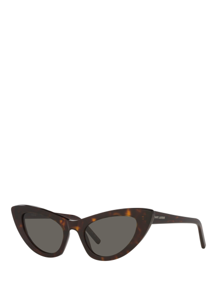 Yves Saint Laurent YS000090 Women's Cat's Eye Sunglasses, Tortoise/Grey, Tortoise/Grey