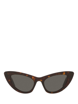 Yves Saint Laurent YS000090 Women's Cat's Eye Sunglasses, Tortoise/Grey - view 2, Tortoise/Grey