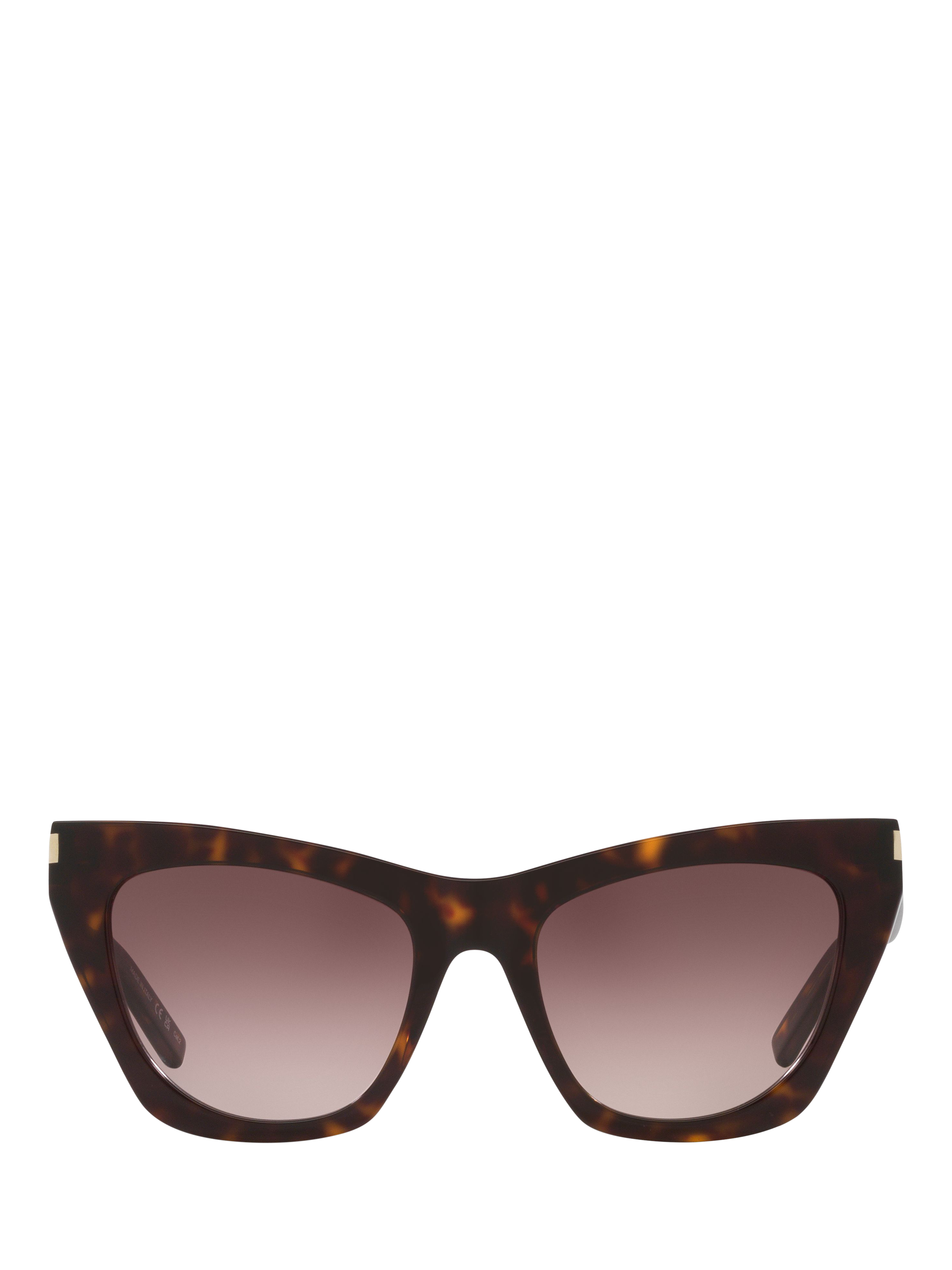 Product image 2 of 4, which shows Yves Saint Laurent YS000091 Women's Cat's Eye Sunglasses, Tortoise/Brown Gradient