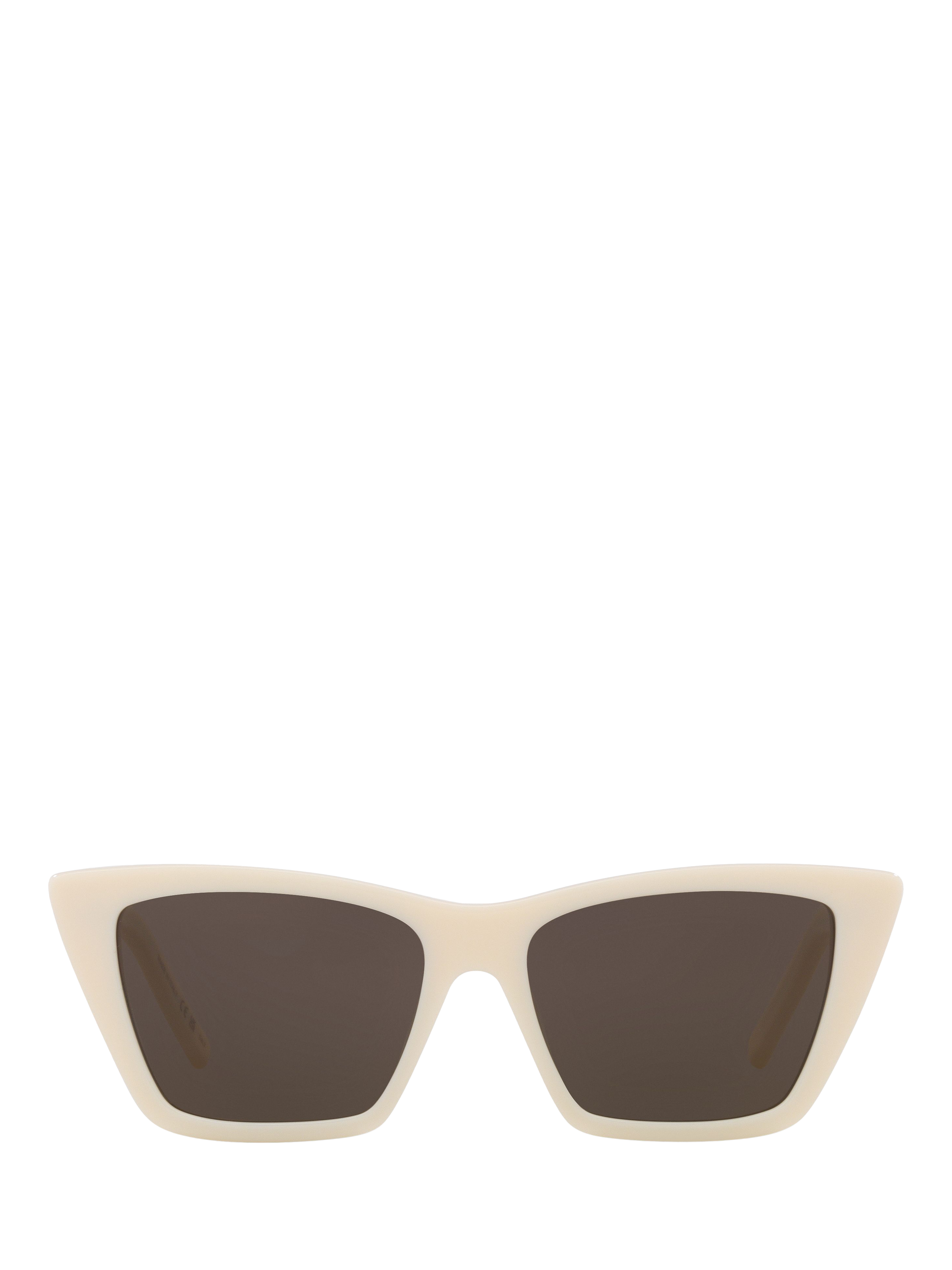 Product image 2 of 4, which shows Yves Saint Laurent YS000128 Women's Cat's Eye Sunglasses, Ivory/Grey
