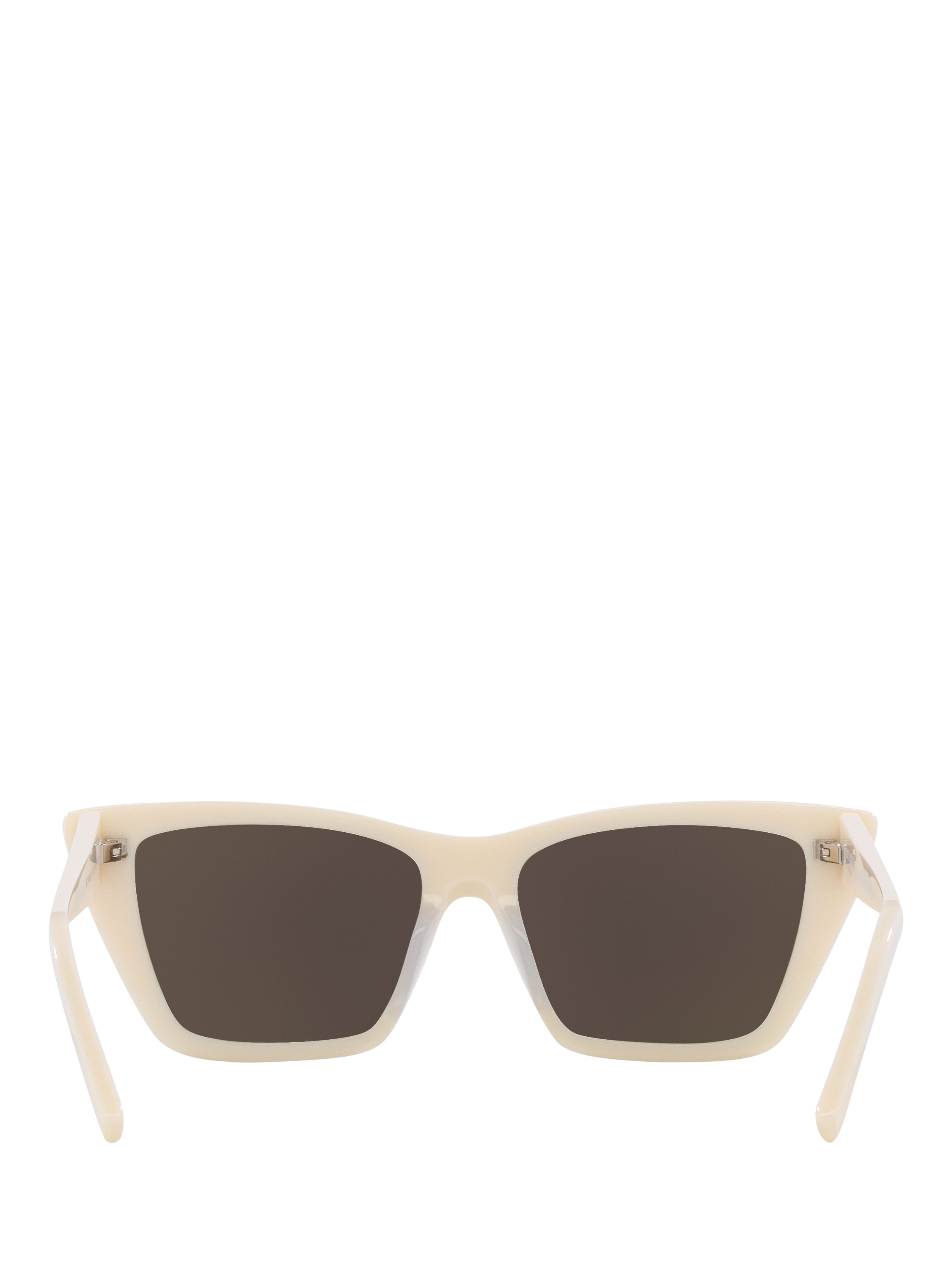 Product image 4 of 4, which shows Yves Saint Laurent YS000128 Women's Cat's Eye Sunglasses, Ivory/Grey