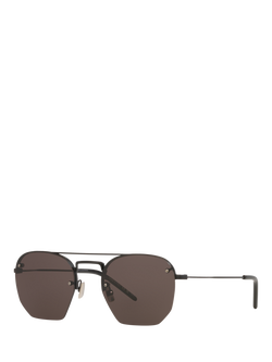 Yves Saint Laurent YS000274 Men's Irregular Sunglasses, Black/Brown, Black/Brown